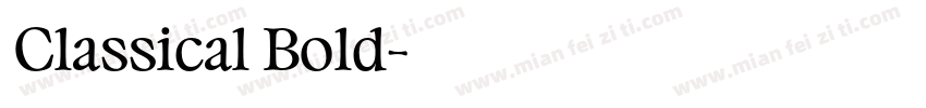 Classical Bold字体转换